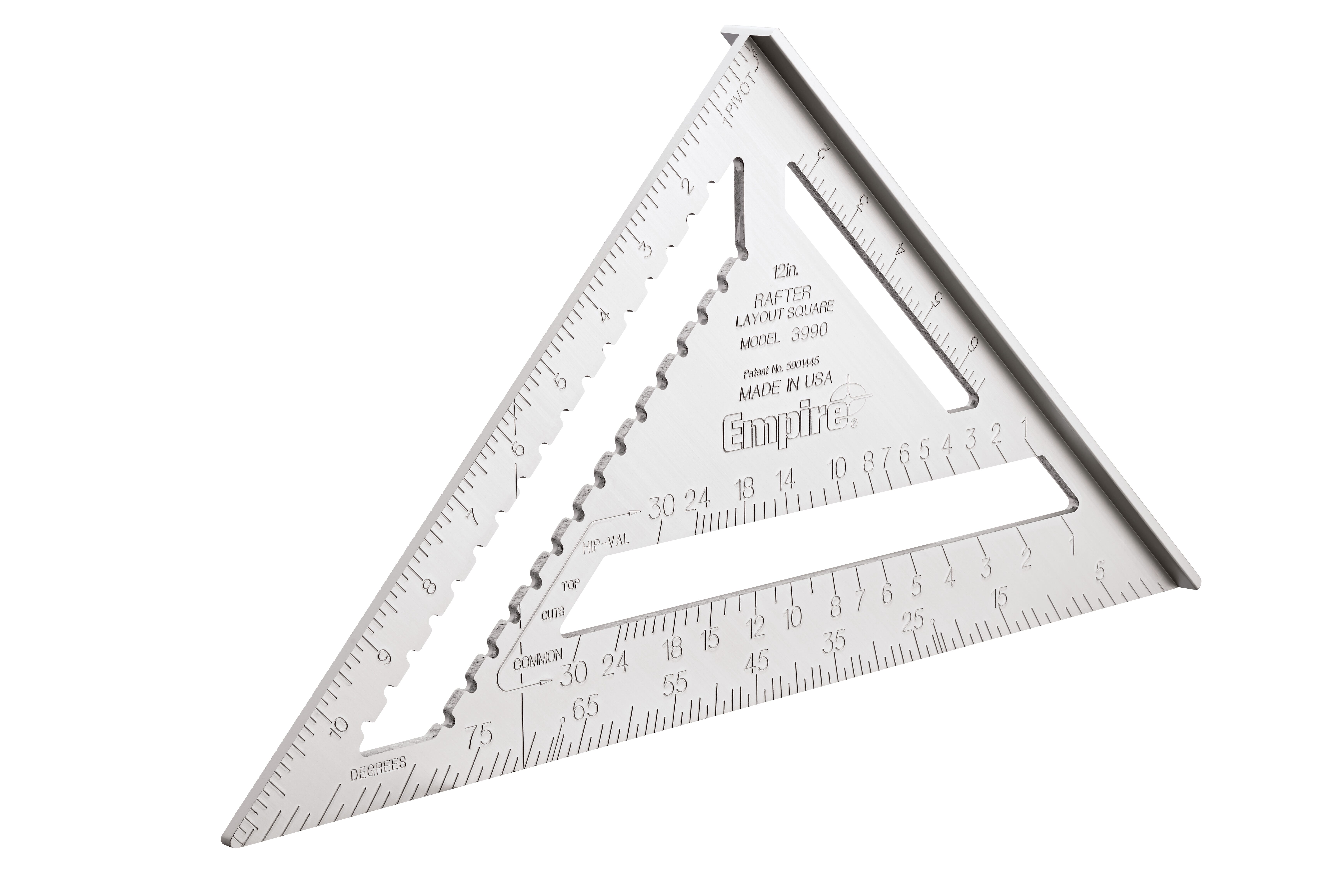 Milwaukee® Empire® Magnum® 3990 Heavy Duty Rafter Square, 12 in L, 1/8 in Graduation, 12 in Tongue, Aluminum